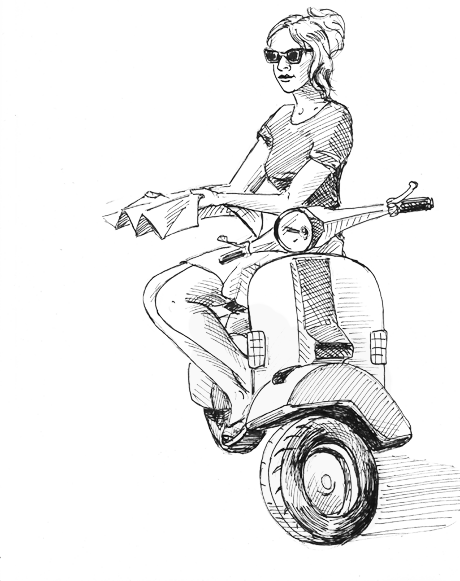 Woman bike